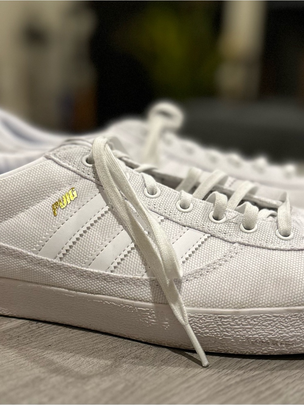 Adidas Puig Indoor White Canvas Skate Shoes Men’s Size 13
